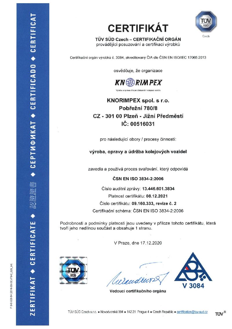 Certifikát 3834-2 do 8.12.2021 Rev.č